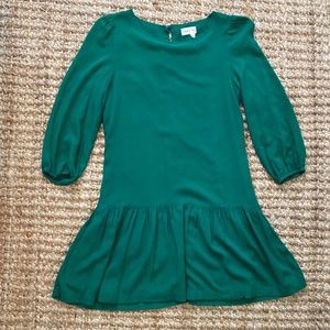 Anthropologie Emerald Green Dress